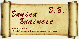 Danica Budimčić vizit kartica
